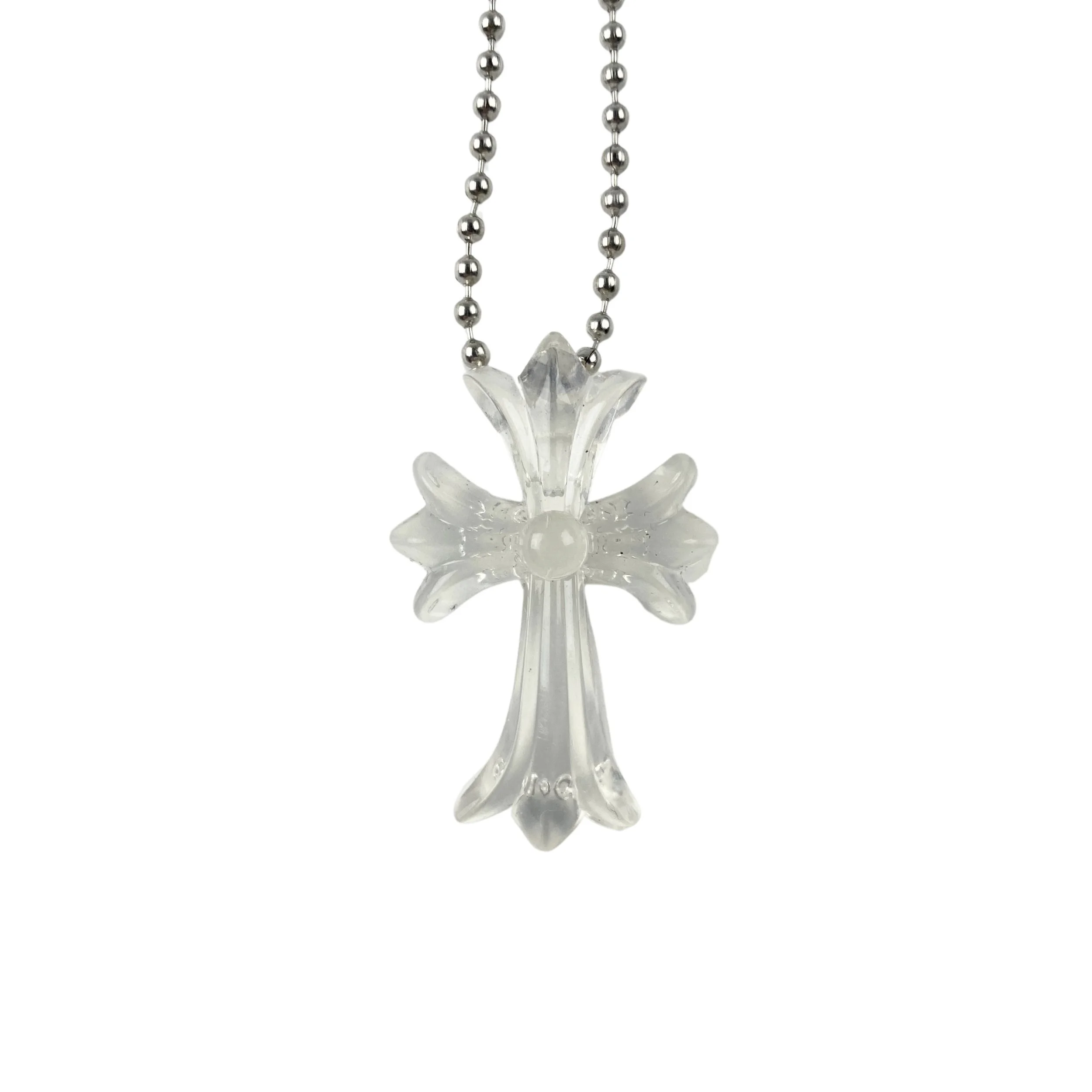 MARKED: 20th Anniversary Transparent Cross Necklace